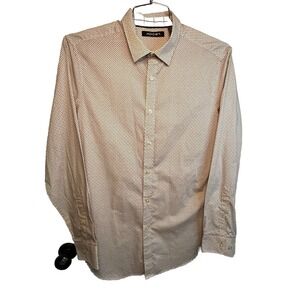 Axist Men's Long Sleeve Striped Dress Shirt Size XL Black & Silver‎